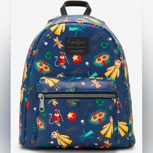 Loungefly Coraline Icons Mini Backpack All Over Print New With Tags!